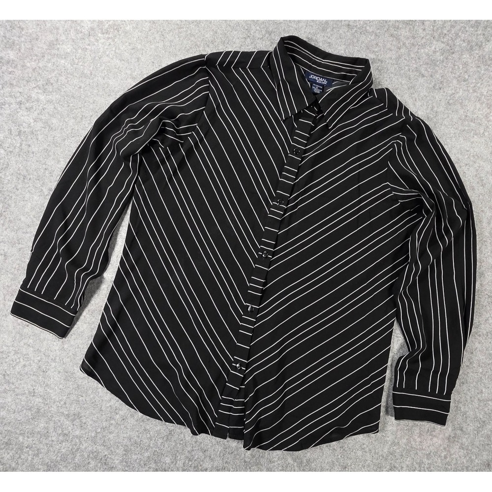 Jordan Blue Label Polyester top shirt size XL black white blouse